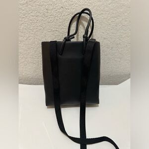 Zara Womens Crossbody Bag Black Mini Tote Minimalist bag Messenger handles bag